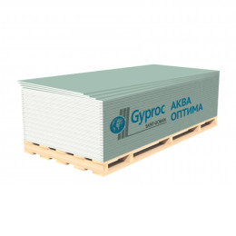 Гипсокартон Gyproc аква оптима, влагостойкий (1950х1200х12,5мм)